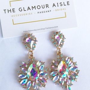 Multi Crystal Chandelier Earrings (backorder)
